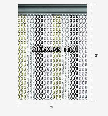 China Metal Decorative Mesh Curtain Chain Link Coil Drapery Partition Divider Powder Coating for sale