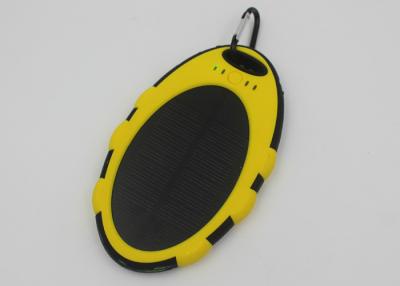 China 5000 mAh Oval Shape Solar Mobile Usb Power Bank Battery Pack For Travel for sale