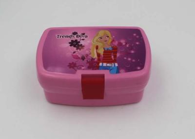 China Eco Friendly Pink Cartoon Plastic Lunch Boxes For Adults With Lock In Office for sale