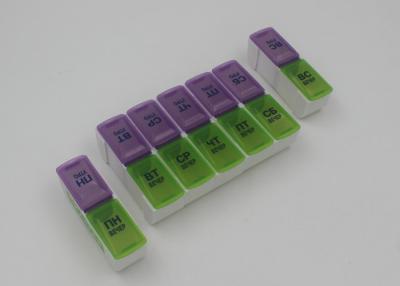 China Promotional Pocket PP Plastic Pill Box With Date Letters / Two Week Pill Organizer for sale