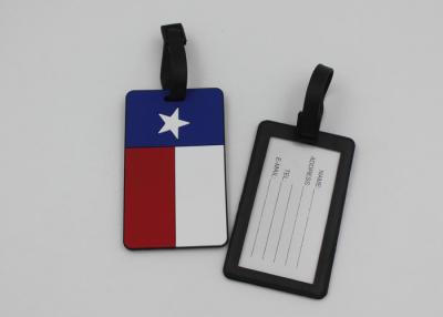 China Bright Color Square Luggage Bag Tags For Travelling 10.3x5.3x0.5cm for sale