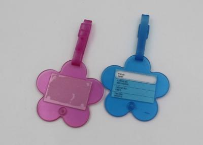 China Eco - Friendly Flower Shape Baggage Identification Tag / Soft PVC Luggage Tag for sale