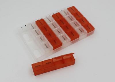 Chine Récipients en plastique standard sûrs de pilule de nourriture petits pour des personnes âgées avec l'impression de logo à vendre