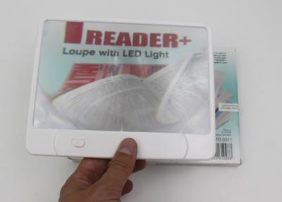 中国 3X 拡大鏡/全ページの拡大鏡ライトが付いている LED の本の読書ランプにパネルをはめて下さい 販売のため