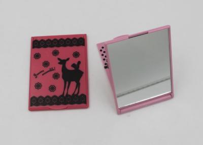 China Pocket Size 1 Side Rectangular Plastic Makeup Mirror / Small Cosmetic Mirror for sale
