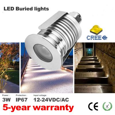 China Mini Led Deck Lights DC12V Low Voltage Outdoor Lighting  IP67 Recessed spotlights Led Buried light Exterior Lighting for sale