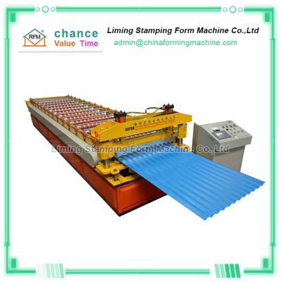 China 836mm Corrugated Tile Roofing Sheet roll forming  Machine for sale