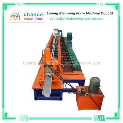 China Metal Roof Gutter Roll Forming Machine 4KW 380V 50HZ Hydyaulic Cutting for sale