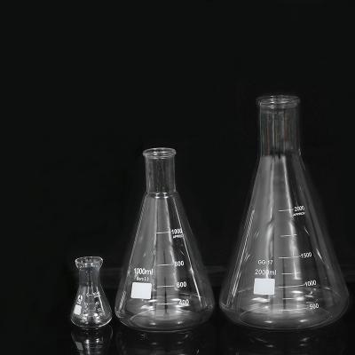China 50ml 100ml 250ml Borosilicate Glass Erlenmeyer Flask 500ml for sale