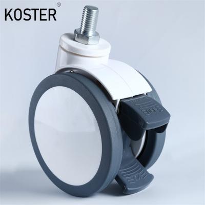 China Convenient Return Refunds Medical ABS Locking Polyethylene Caster With Zinc Plated for sale