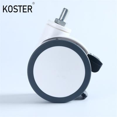China Light Duty PU Medical Caster With Rotating Wheel Diameter 100mm/125mm/150mm/200mm for sale