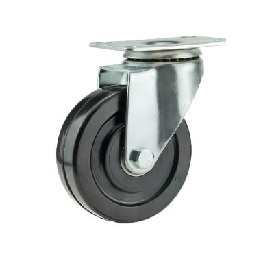 China 103mm/128mm/155mm Zinc Plated Caster Wheel with M8 Thread Screw and Cover Pin for sale
