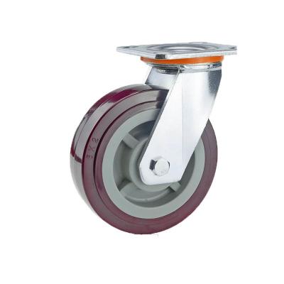China 5 Inch Heavy Duty Rotating Caster Wheel Installation Height 103mm/128mm/155mm for sale