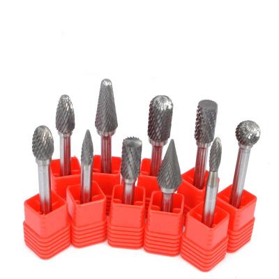 China Unicolor Metal Wood Rotary Grinding Drilling Polishing Tools Tungsten Carbide Rotary Burr for sale