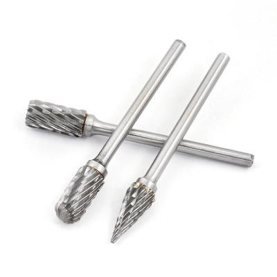 China Double Cut Solid Grinding Cutter Burs Cone Shape with 90 Tungsten Rotary Carbide Burr for sale