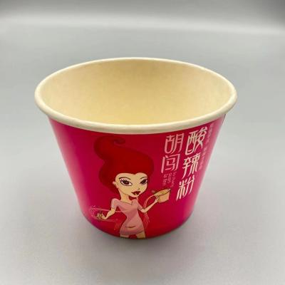 China Cuencos disponibles grandes de papel resistentes del aceite para la sopa caliente en venta