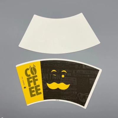 Chine Blancs enduits de tasse de papier de fan de tasse de papier de double pe latéral pour les boissons chaudes de tasse à vendre