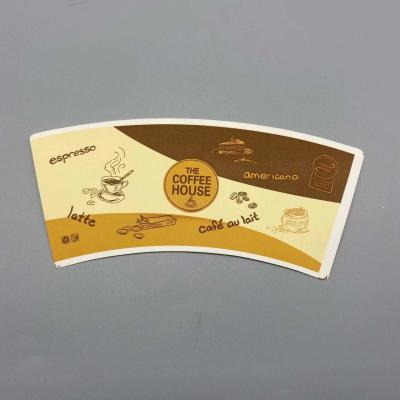 China 210gsm Printed PE Laminated Paper Cup Fan Flexographic Printing for sale