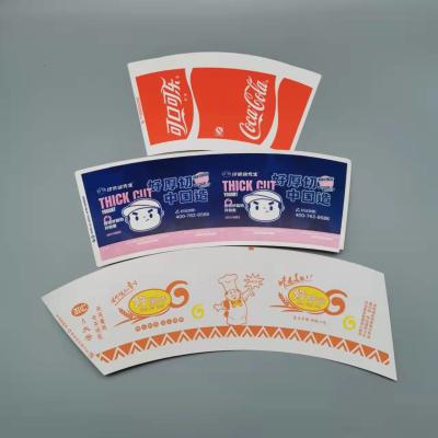 China FDA Printing Single Side Paper Cup Fan PE Coated Food Grade Of Hot Coffee for sale