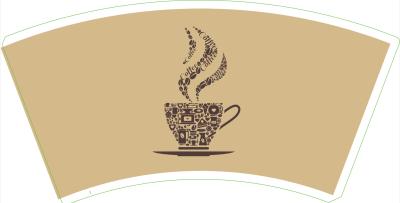 China La Virgen 100% que la pulpa de madera PE cubrió la taza de café de 8 onzas envuelve estilo de un sólo recinto en venta