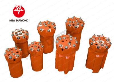 China Orange Alloy Steel Top Hammer Drill Bits , Thread Button Drill Bits ISO Approval for sale