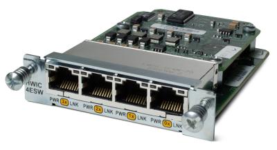 China Cisco HWIC - interruptor Solo-ancho HWIC de Ethernet 10/100BaseT de la tarjeta de interfaz del interruptor de Ethernet del puerto 4ESW 4 en venta