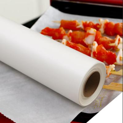 China Oil-Proof Silicone Coated Paper Packaging Wrapping Food Paper White for sale