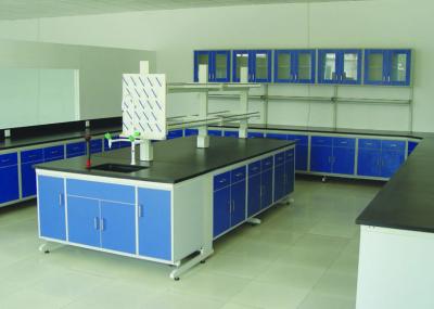 China Steel Wood Chemical Resistant Lab Tables 30kg Load Bearing Fireproof for sale