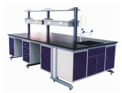 China School Lab Wooden Laboratory Furniture Central Working Bench With ISO Certification for sale
