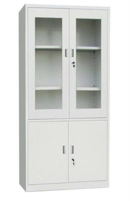 China Durable And Modern Chemical Storage Cabinet Two Glass Door Steel Material for sale