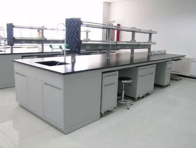 China All Steel Lab Casework / Lab Workbench Furniture With Reagent Shelf for sale