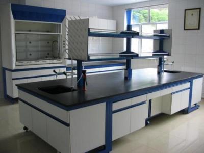 China Chemical Laboratory Furniture H Frame Lab Island Work Bench With Reagent Shelf for sale