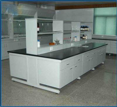 China Chemical Resistant Modular Laboratory Furniture , Lab Bench Table 19mm Epoxy Resin for sale