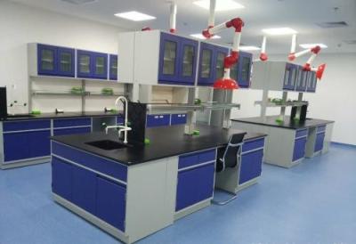 China 16mm/19mm Epoxy Resin Worktop Wooden Laboratory Furniture With Storage Cabinet for sale