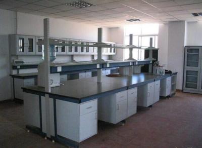 China Chemistry Biology Lab Table Laboratory Furniture , Paste Melamine Board Wood Lab Table for sale
