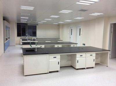 China Laboratory Workbench Medical Electrical Laboratory Furniture Table With Cabinets Storage for sale