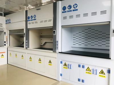 China gabinetes de almacenamiento de cristal del laboratorio de la puerta de la capilla del humo del laboratorio de 850m m en venta