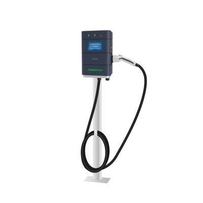 China Level 2 32A LED LCD AC EV Charger Station 7KW Single Phase GBT Connection for sale