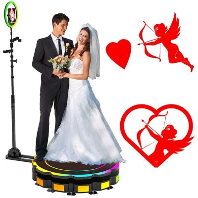 China 115CM 100CM Glass 360 Photo Booth Machine For Video Commercial Wedding for sale