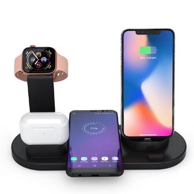 China 85% Qi Wireless Charger Dock 4 In 1 Charging Station 9V 1.8A for sale