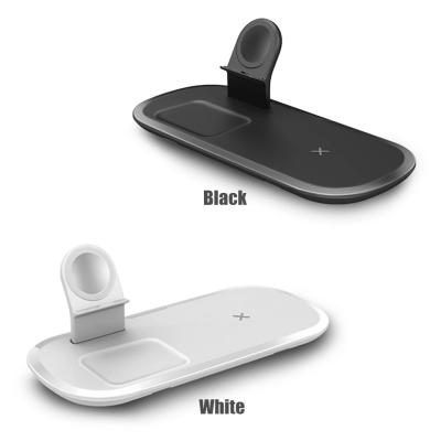 China 1.5A 12V 3 In 1 Qi Wireless Charging Station 15W For IWatch AirPods Pro for sale