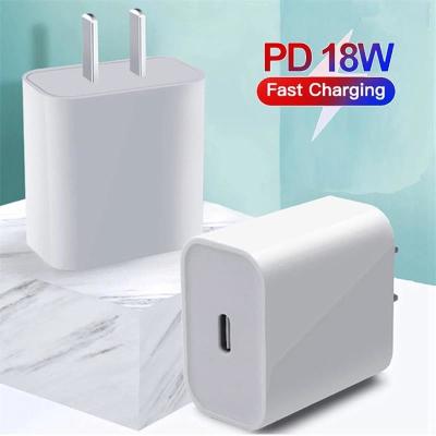 China 90% Travel USB Wall Chargers Adapter 12V , PD Type C 18W Charger for sale