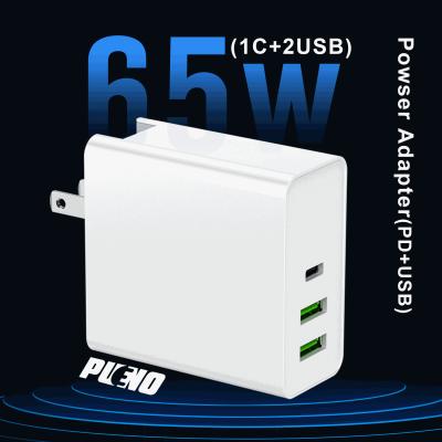 China PD 3.0 Type C Fast Charger Adapter 5V 3A , Foldable 65W USB C Charger for sale