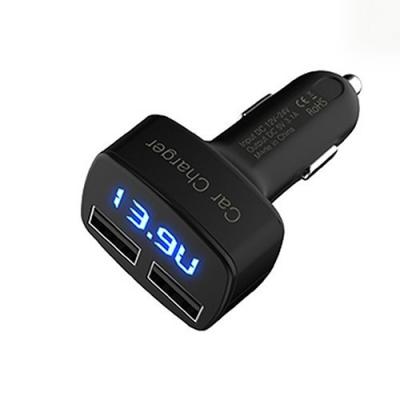 China Universal USB Dual Port Car Charger Adapter ABS PC DC5V 3.1A for sale