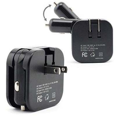 China 5V 3.1A Dual Port Car Charger , Combo 2 In 1 Car And Home Charger 79.5g for sale