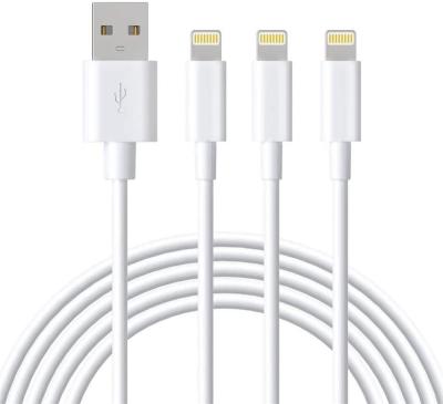 China TPE Lightning IPhone Charger Cable 2.4A , 6FT Lightning To USB Cable For IPhone 12 11 Pro Max Xs for sale