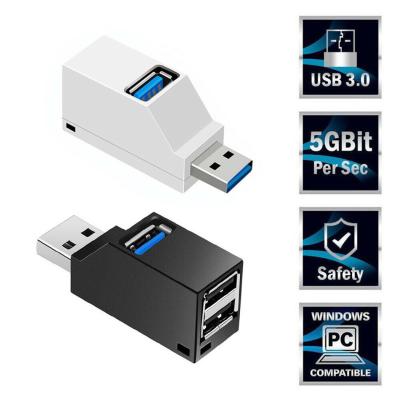China 3 Ports 3.0 USB HUBs Adapter Extender Mini Splitter Box 17g ROHS for sale