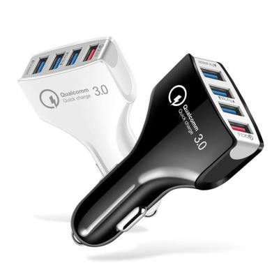 China QC3.0 4 Port USB Car Charger 7A 35W IPhone Charger Adapter for sale