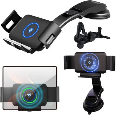 China 15W 9V Qi Wireless Car Charger Mount Holder 6MM For Galaxy Z Flip 3 for sale