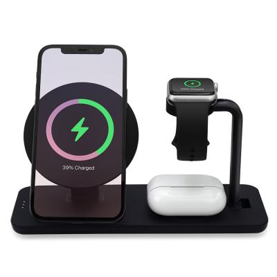 China Qi 3 In 1 Magnetic Wireless Charger Pad 15W 9V 1.67A For IPhone 13 Pro Max for sale